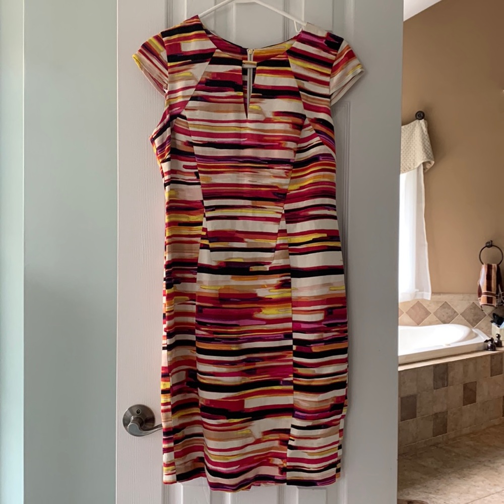 Calvin Klein Striped Sheath Size 6